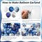 Blue White Silver Balloon Arch Kit, Navy Blue Silver White Balloon Garland with Metallic Dark Blue Light Blue Silver Balloons for Boys Men Birthday Baby Shower Graduation Wedding Party Decorations